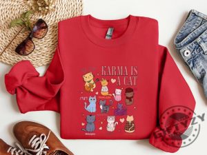 Karma Is A Cat Eras Shirt Cat Lover Tshirt Birthday Girl Gift Eras Cat Sweatshirt Swiftie Cat Hoodie Karma Taylor Karma Swiftie Shirt giftyzy 4