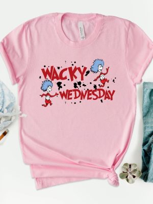 Wacky Wednesday Dr Seuss Tshirt Funny Reading Day Shirt Cat In The Hat Book Lover Tee Read Across America Wacky Wednesday Outfits revetee 2