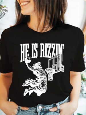 He Is Rizen Tshirt He Is Rizen Funny Easter Shirt He Is Rizzen Jesus Shirt Funny Easter Shirt Easter Gift Easter Day Gift revetee 3