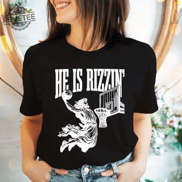 He Is Rizen Tshirt He Is Rizen Funny Easter Shirt He Is Rizzen Jesus Shirt Funny Easter Shirt Easter Gift Easter Day Gift revetee 3