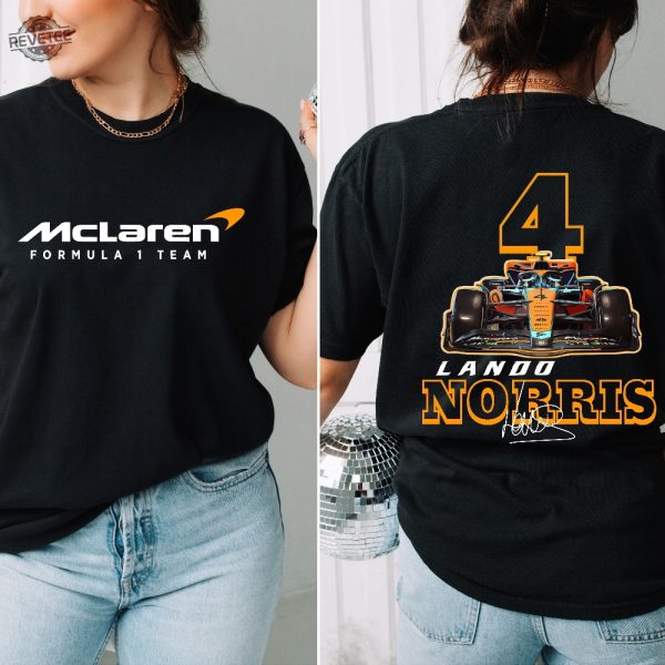 Lando Norris Formula One Sweatshirt F1 Two Sides Sweatshirt Lando Norris Shirt Norris F1 Sweater Lando Norris 4 F1 Two Sides Shirt revetee 2