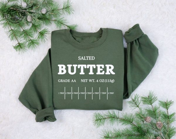 Vintage Salted Butter Sweatshirt Butter Sweatshirt Funny Baking Shirt Baker Gift Foodie Gift Salted Butter Shirt Stick Of Butter revetee 3