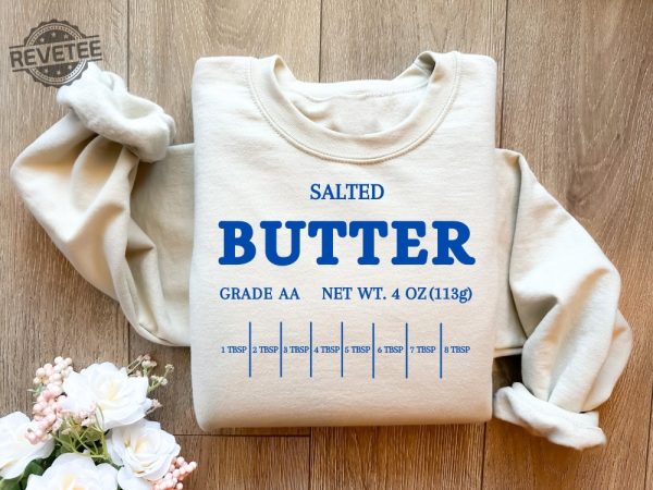 Vintage Salted Butter Sweatshirt Butter Sweatshirt Funny Baking Shirt Baker Gift Foodie Gift Salted Butter Shirt Stick Of Butter revetee 5