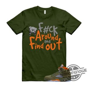 5 Olive Army Solar Orange Shirt Match Fck Olive Green And Orange Shirt Olive Green 5S Shirt trendingnowe 1