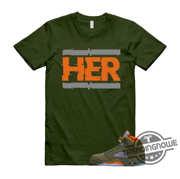 5 Olive Army Solar Orange Shirt Match Her Olive Green And Orange Shirt Olive Green 5S Shirt trendingnowe 1