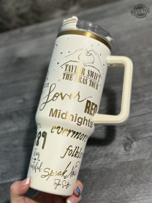 Swiftie The Eras Stanley 40Oz Quencher H2.0 Tumbler Swiftie Music Cup Stanley H2.0 Quencher Stanley Tumbler Gift For Fan Swifties revetee 5