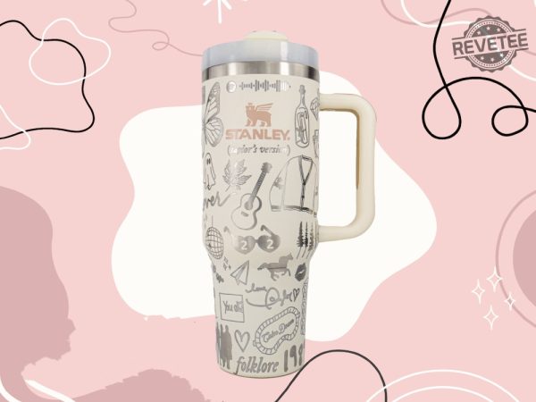 Taylor Swift Engraved Stanley Tumbler With Handle And Straw 360 Full Wrap Design 40Oz Stainless Steel Water Bottle Taylor Swift Merch revetee 1