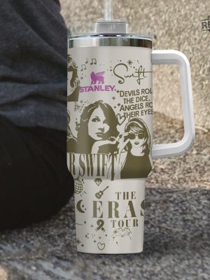 40Oz Tumbler Swiftie Collections Taylor Album Cover Tumbler Eras Tour Tumbler 2023 The Eras Tour 40Oz Handle Car Mug Taylor Swift Merch revetee 4