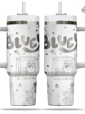 Bluey Dog Engraved 40Oz Bluey Dog 40 Oz Tumbler Bluey Dog And Friends Coffee Tumbler Bluey Dog Cartoon Engraved Tumbler revetee 3