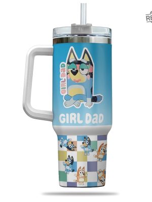 Bluey Dog 40Oz Tumbler Bluey 40Oz Tumbler Bluey Tumbler Bluey Gift Bluey Dad Tumbler Dad 40Oz Tumbler Father Days Gift revetee 2