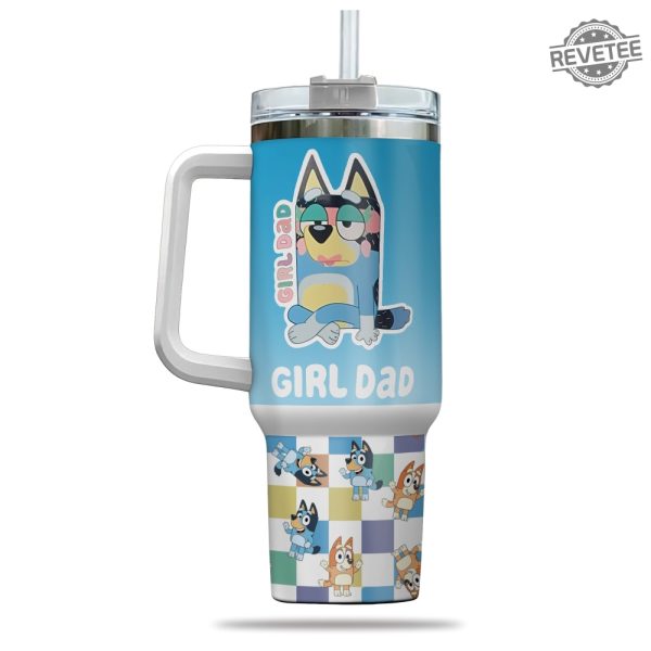 Bluey Dog 40Oz Tumbler Bluey 40Oz Tumbler Bluey Tumbler Bluey Gift Bluey Dad Tumbler Dad 40Oz Tumbler Father Days Gift revetee 2