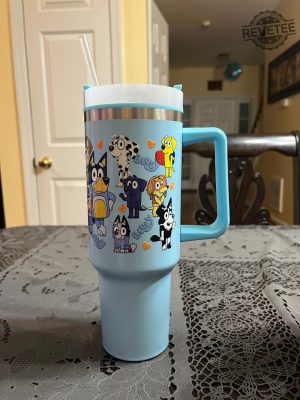 Bluey 40 Oz Tumbler Gift For Mom Gift For Dad Gift For Daughter Gift For Son Unique revetee 2