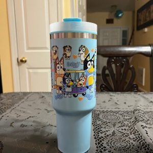 Bluey 40 Oz Tumbler Gift For Mom Gift For Dad Gift For Daughter Gift For Son Unique revetee 3