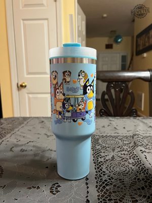 Bluey 40 Oz Tumbler Gift For Mom Gift For Dad Gift For Daughter Gift For Son Unique revetee 6