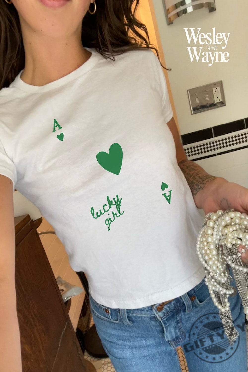 Y2k Baby Coquette Shirt Lucky 90S Baby Tshirt Downtown Girl St Patricks Day Baby Hoodie Lucky Girl Syndrome Sweatshirt Irish Shirt