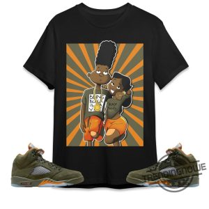 A Different Love Shirt Jordan 5 Olive Shirt Sweatshirt To Match Sneaker Olive Green And Orange Shirt Olive Green 5S Shirt trendingnowe 1