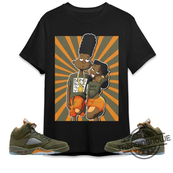 A Different Love Shirt Jordan 5 Olive Shirt Sweatshirt To Match Sneaker Olive Green And Orange Shirt Olive Green 5S Shirt trendingnowe 1