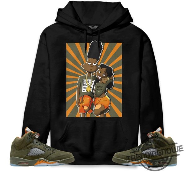 A Different Love Shirt Jordan 5 Olive Shirt Sweatshirt To Match Sneaker Olive Green And Orange Shirt Olive Green 5S Shirt trendingnowe 3