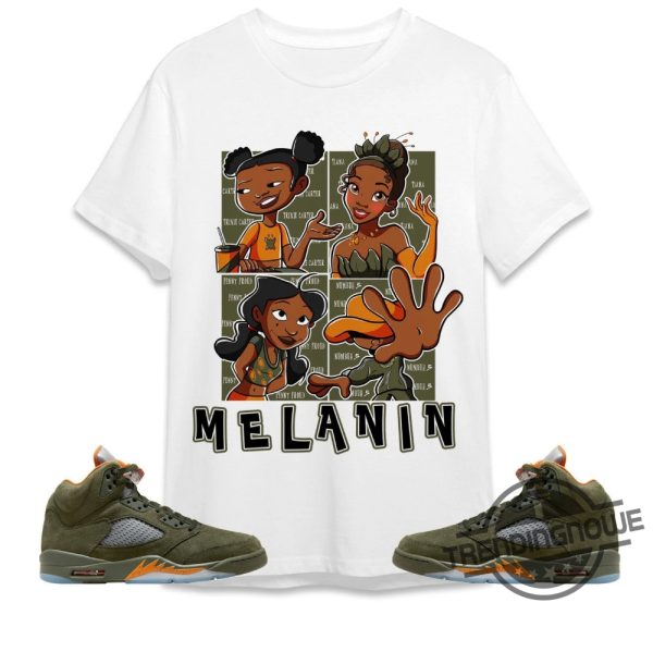 Melanin Sisters Shirt Jordan 5 Olive Sweatshirt To Match Sneaker Green Olive Green And Orange Shirt Olive Green 5S Shirt trendingnowe 2