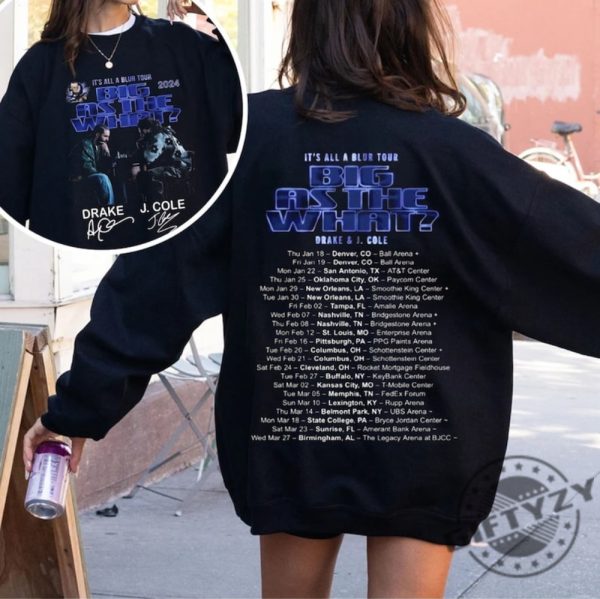 Drake J Cole Its All Blur Tour 2024 Shirt Drake Tour Tshirt Drake Concert Sweatshirt J Cole Hoodie Drake Fan Gift giftyzy 2