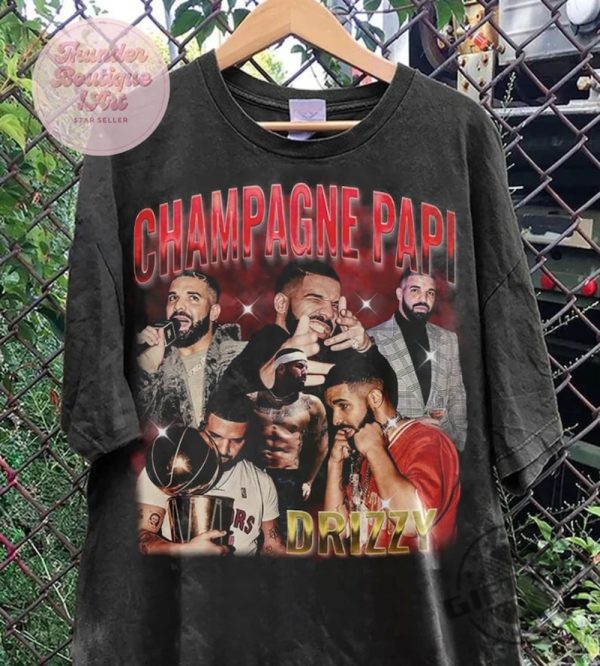 Vintage Drake Shirt Drake Champagne Papi Vintage 90S Y2k Bootleg Drizzy Sweatshirt Gift For Fans Hoodie Rap Hip Hop Tshirt Drake Rap Shirt giftyzy 1