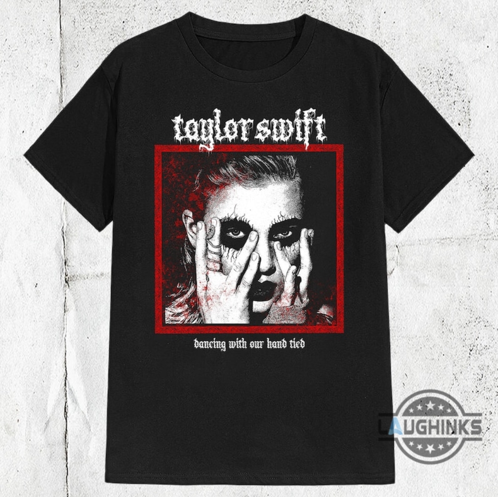 Taylor Swift Metal Shirt Sweatshirt Hoodie Mens Womens Taylor Swift Metal Style Dancing With Our Hand Tied Shirts Vintage Swifties Music Dark Heavy Metal Tshirt