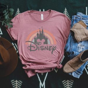 Disney Rainbow Castle Shirt Disney Vintage Disney Family Shirt Disney Castle Shirt Disney Retro Shirtdisney Tshirt Disney T Shirt Women Unique revetee 3