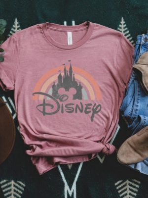 Disney Rainbow Castle Shirt Disney Vintage Disney Family Shirt Disney Castle Shirt Disney Retro Shirtdisney Tshirt Disney T Shirt Women Unique revetee 3