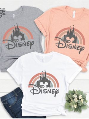 Disney Rainbow Castle Shirt Disney Vintage Disney Family Shirt Disney Castle Shirt Disney Retro Shirtdisney Tshirt Disney T Shirt Women Unique revetee 4