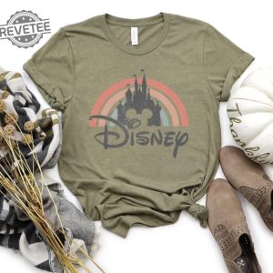 Disney Rainbow Castle Shirt Disney Vintage Disney Family Shirt Disney Castle Shirt Disney Retro Shirtdisney Tshirt Disney T Shirt Women Unique revetee 5
