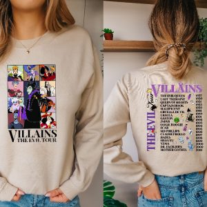 Disney Villains The Evil Tour Shirt Disney Maleficent Shirt Disney Sweatshirt Disney Princess Shirt Disney Family Sweatshirt Unique revetee 2