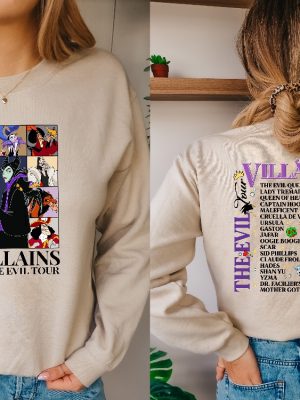 Disney Villains The Evil Tour Shirt Disney Maleficent Shirt Disney Sweatshirt Disney Princess Shirt Disney Family Sweatshirt Unique revetee 2