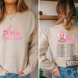 pink singer tshirt sweatshirt hoodie mens womens pnk summer carnival 2024 trustfall album tee pink singer tour music festival long sleeve concert apparel laughinks 2