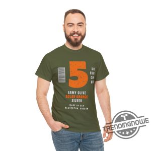 Jordan 5 Olive Army Solar Orange Shirt Match Label Jordan 5 Olive Shirt Sweatshirt Hoodie trendingnowe 4