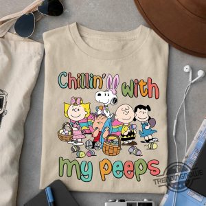 Chillin With My Peeps Shirt Snoopy And Charlie Brown T Shirt Sweatshirt Hoodie Easter Day Gift Shirt Easter Shirt trendingnowe.com 6