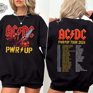 Acdc Pwr Up World Tour 2024 Shirt Rock Band Acdc Shirt Acdc Tour 2024 Acdc World Tour 2024 Unique revetee 2