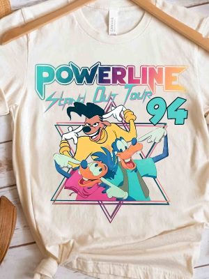 Disney Retro 90S A Goofy Movie Powerline Stand Out Tour 94 Shirt Wdw Magic Kingdom Holiday Shirt A Goofy Movie Characters Unique revetee 2