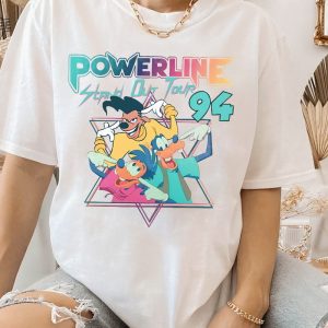 Disney Retro 90S A Goofy Movie Powerline Stand Out Tour 94 Shirt Wdw Magic Kingdom Holiday Shirt A Goofy Movie Characters Unique revetee 3