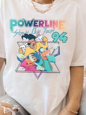 Disney Retro 90S A Goofy Movie Powerline Stand Out Tour 94 Shirt Wdw Magic Kingdom Holiday Shirt A Goofy Movie Characters Unique revetee 3