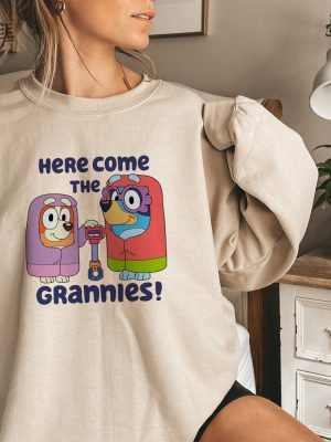 Bluey Mom Shirt Here Comes The Grannies Bluey Shirt Bluey Heeler Family Shirt Bluey And Bingo Shirt Bluey Birthday Gift Unique revetee 2