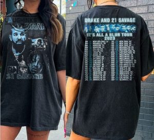 vintage drake 21 savage tour rescheduled shirt drake its all a blur tour 2023 shirt 21 savage rapper her loss tee drake 21 savage tour tshirt sweatshirt hoodie laughinks 1