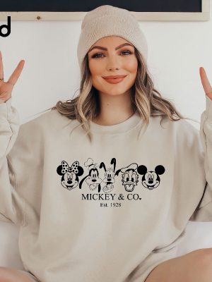 Disney Character Sweatshirt Vintage Mickey Mouse Shirt Disney Sweater Minnie Mouse Shirt Random Disney Character Generator Unique revetee 3