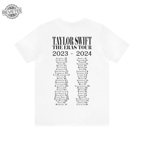 Taylor Swift The Eras Tour Shirt Taylor Swift Tour Schedule 2024 Taylor Swift Merch For Kids Unique revetee 2