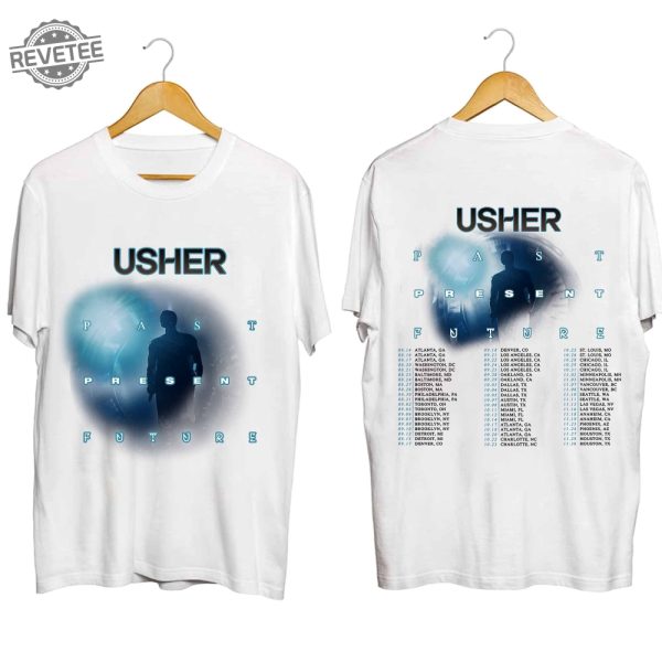 Usher 2024 Tour Shirt Usher Fan Shirt Usher Past Present Future 2024 Concert Shirt Usher Concert 2024 Unique revetee 1