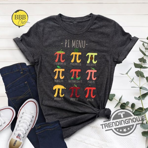 Pi Menu Math Teacher Shirt Pi Symbol Math Nerd Shirt Funny Math Shirt Pi Day Shirt Pi Symbol Shirt Teacher Gift Tee Cute Pi Day Shirt trendingnowe 2