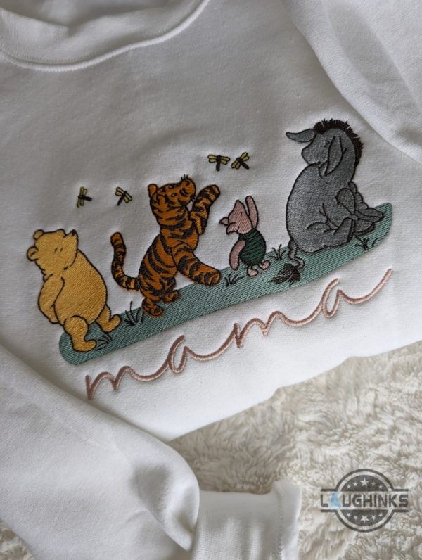 winnie the pooh shirt sweatshirt hoodie embroidered disney cartoon characters shirts personalized honey bear and friends tee tigger piglet eeyore embroidery laughinks 2