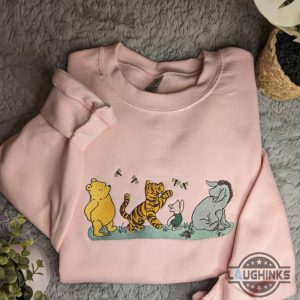 winnie the pooh shirt sweatshirt hoodie embroidered disney cartoon characters shirts personalized honey bear and friends tee tigger piglet eeyore embroidery laughinks 4