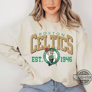 boston celtics crewneck sweatshirt hoodie tshirt mens womens kids retro basketball crew neck shirts vintage 90s boston logo shirts nba celtics game day tee laughinks 2