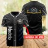 modelo baseball jersey custom name personalized black modelo beer baseball jersey shirts alcoholic beverage grupo modelo all over printed baseball uniform laughinks 1