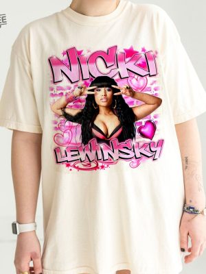 Retro Nicki Lewinsky Airbrush Style Shirt Nicki Shirt Nicki Minaj Tour Merch Nicki Minaj Merch Unique revetee 3